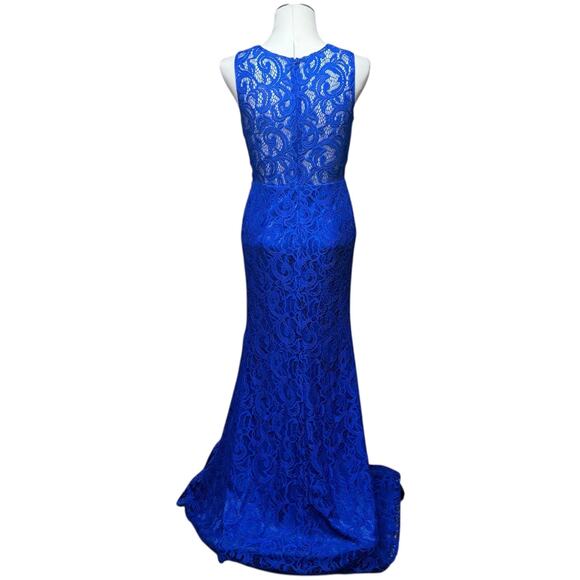 Cinderella Divine Sleeveless Lace Dress Jewel Sequin Royal Blue Medium - Picture 4 of 7